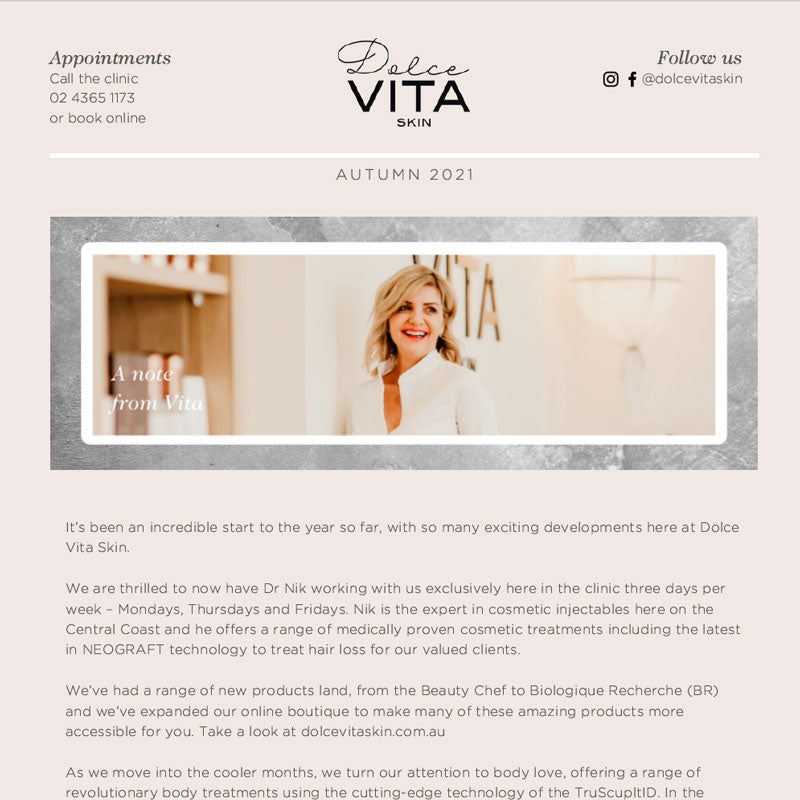 A note from Vita: Autumn 2021 Newsletter
